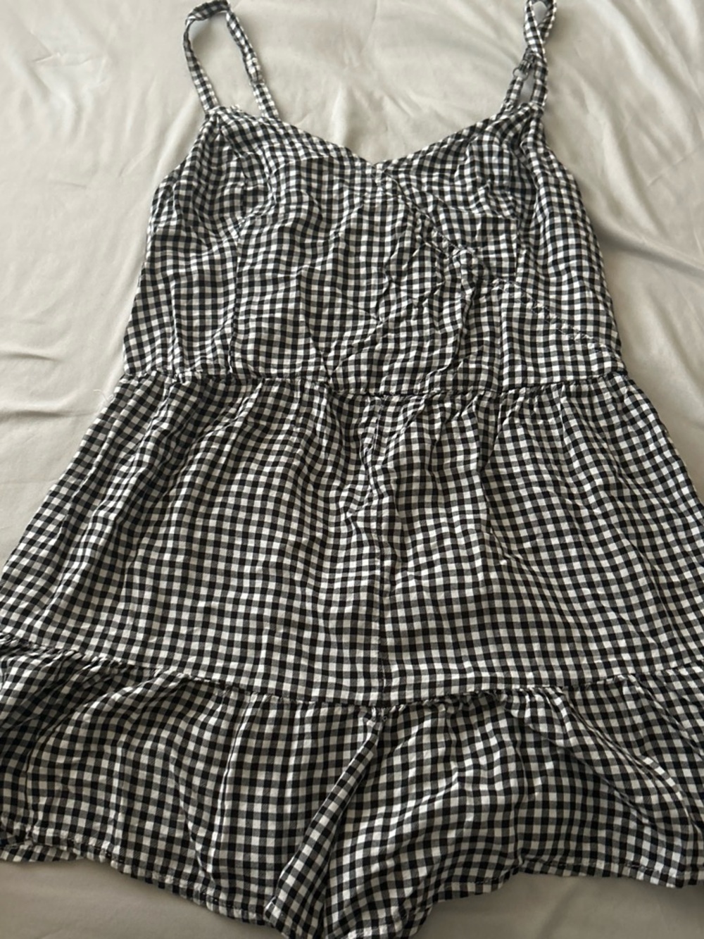 Black & White Gingham Women’s Romper
